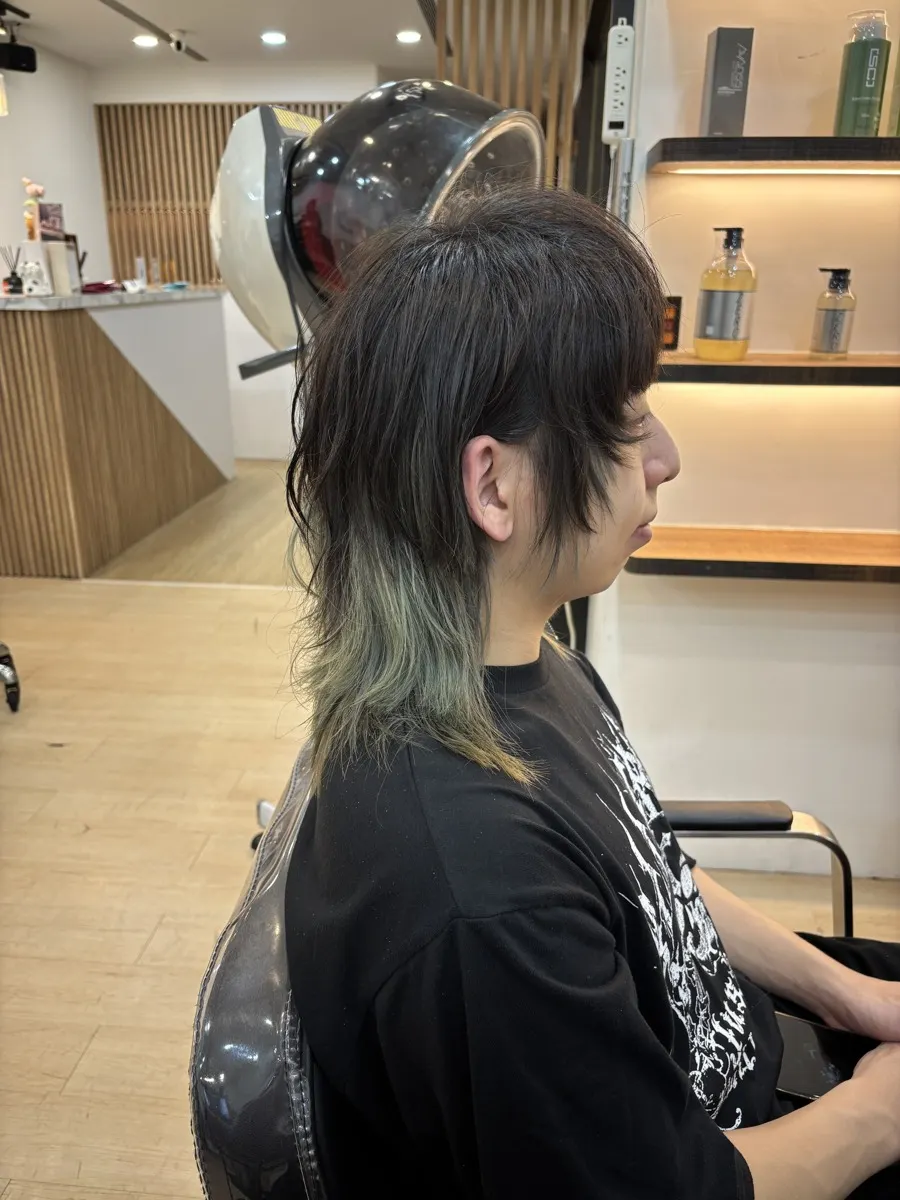 綠色漸層染長尾變化款